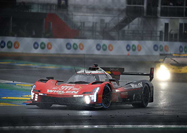 Cadillac Racing Car in the Rain