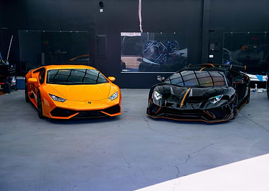 Orange and Black Lamborghini Cars