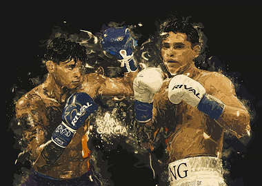 Ryan Garcia Boxing Match Illustration