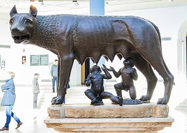 Lupa Capitolina Statue, Capitolini Museum, Rome, Italy