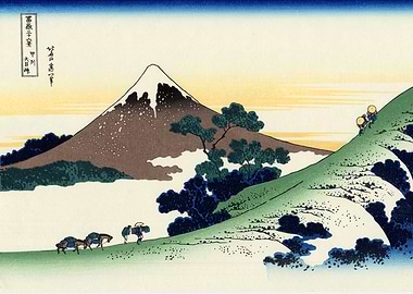 Katsushika Hokusai Mount Fuji Landscape Ukiyo-e Art