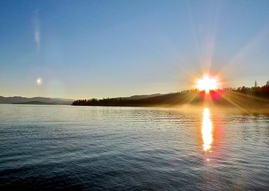 Sunset on Priest Lake