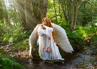 Angel in the Forest Stream