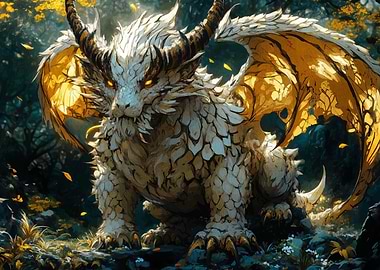 Fantasy Dragon in Forest