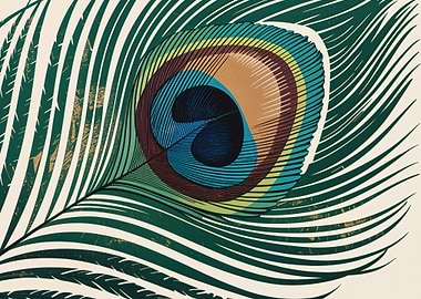 Peacock Feather Illustration
