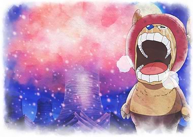 Iconic Watercolor Chopper Farewell To Drum Island