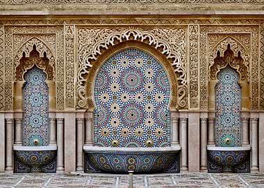 Moroccan Mosaic Fountain