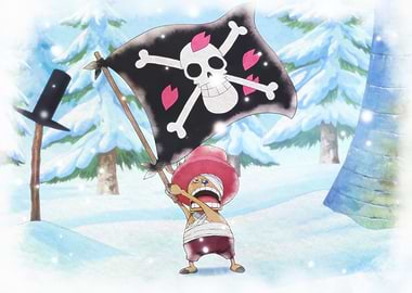 Iconic Watercolor Chopper With Dr. Hiruluk's Flag