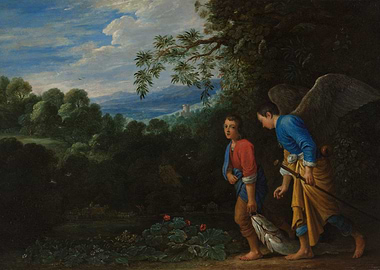 Tobias and the Angel painting