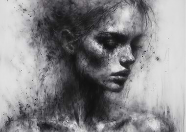 Silence to Be Seen – A Haunting Portrait Drawing of a Woman