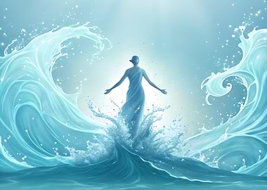 Water Goddess Rising from the Waves