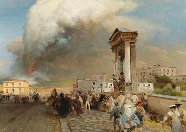 Eruption of Vesuvius, painting