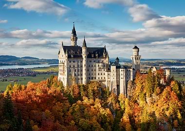 Neuschwanstein Castle in Autumn