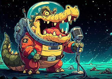 Crocodile Astronaut Singer
