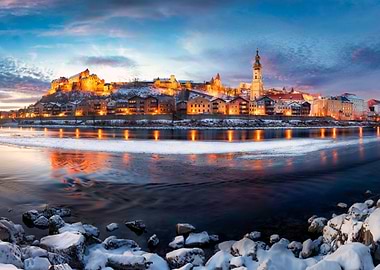 Melk Abbey and Town in Winter