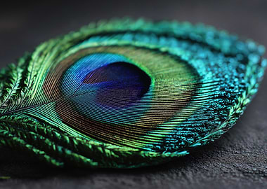 Peacock Feather Close-Up