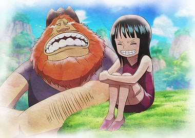 Iconic Watercolor Young Robin and Sauro