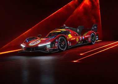 Ferrari Race Car Studio Shot