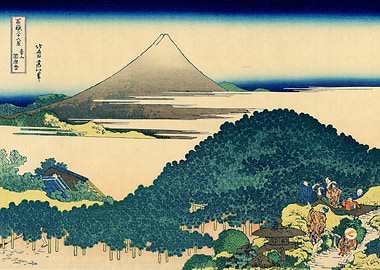 Katsushika Hokusai Mount Fuji Japanese Woodblock Print