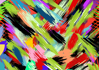 Abstract Brushstroke Pattern
