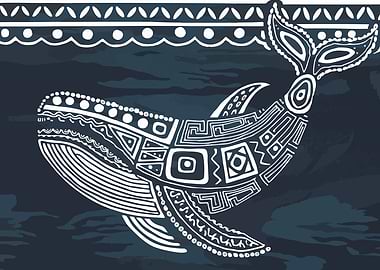 Stylized Whale Illustration