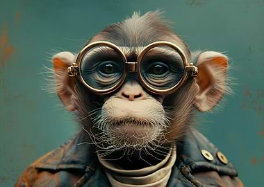 Monkey with Glasses