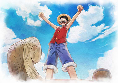 Iconic Watercolor Luffy's Adventure Beginning