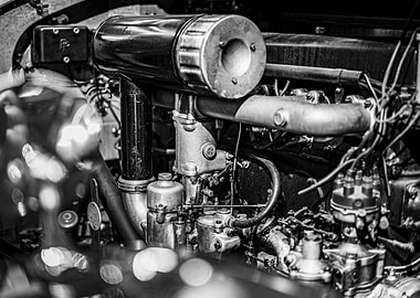 Vintage Engine Close-Up