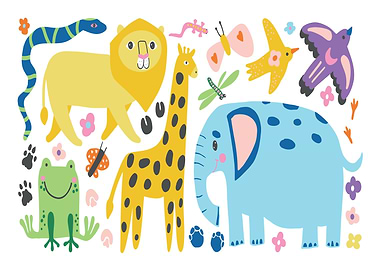 Cartoon Animals Illustration