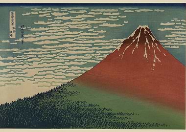 Katsushika Hokusai Mount Fuji Fine Wind Clear Morning