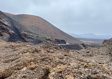 Volcanic Landscape with Road