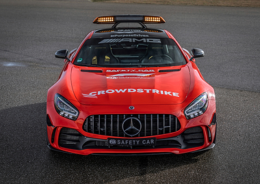 Red Mercedes AMG Safety Car