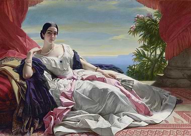 Elegant Woman Portrait Painting