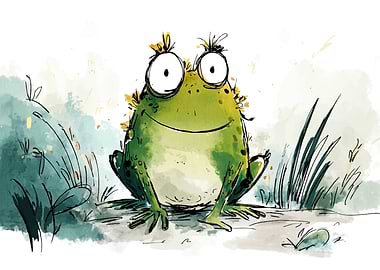 Cartoon Frog Illustration