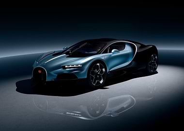 Bugatti Chiron: Blue and Black