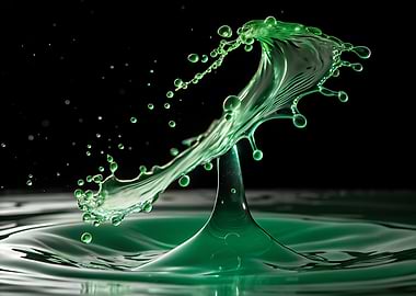 Green Water Splash