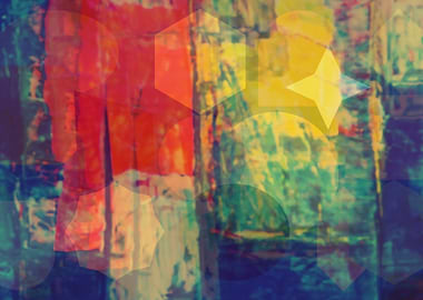 Abstract Geometric Shapes on Colorful Background