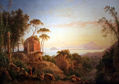 Italian Landscape with Ruins and Figures