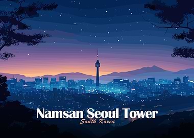 Namsan Seoul Tower at Night