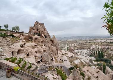 Cappadocia Landscape with Cave Dwellings