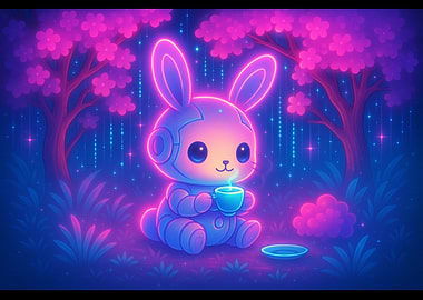 Neon Sakura Tea Time