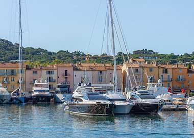 Luxury Yachts in Saint-Tropez Harbor