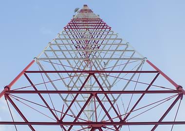 Red and White Communication Tower