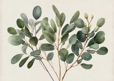 Eucalyptus Watercolor Painting