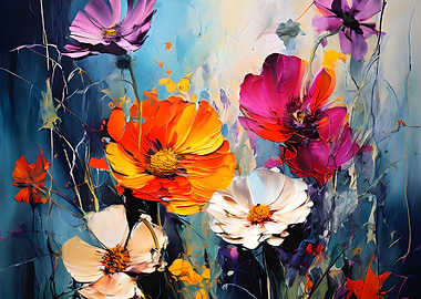 Floral Painting with Vibrant Colors