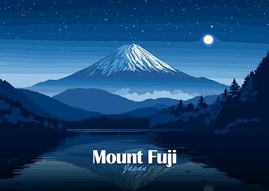 Mount Fuji at Night