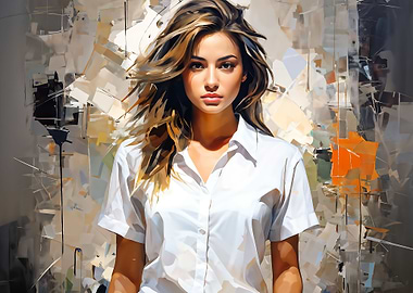 Woman in White Shirt Portrait
