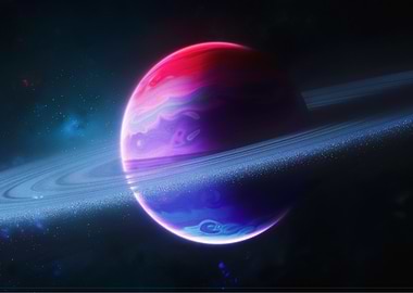 Ringed Planet in Space