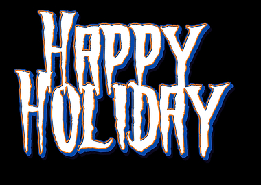 Happy Holiday Text Art