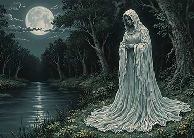 Moonlit Ghost by the River
